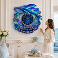 Personalized Whale Wall Clock with Custom Name — personalized with a custom name