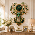 Personalized Deer Family Legacy Wall Clock with Custom Name — personalized with a custom name
