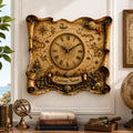 Personalized Treasure Map Wall Clock with Custom Name — personalized with a custom name