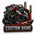 Personalized Football Fan Interiors Wall Clock with Custom Name — personalized with a custom name