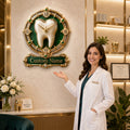 Personalized Dental Wall Clock with Custom Name — personalized with a custom name