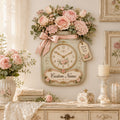 Personalized Floral Mason Jar Wall Clock with Custom Name — personalized with a custom name