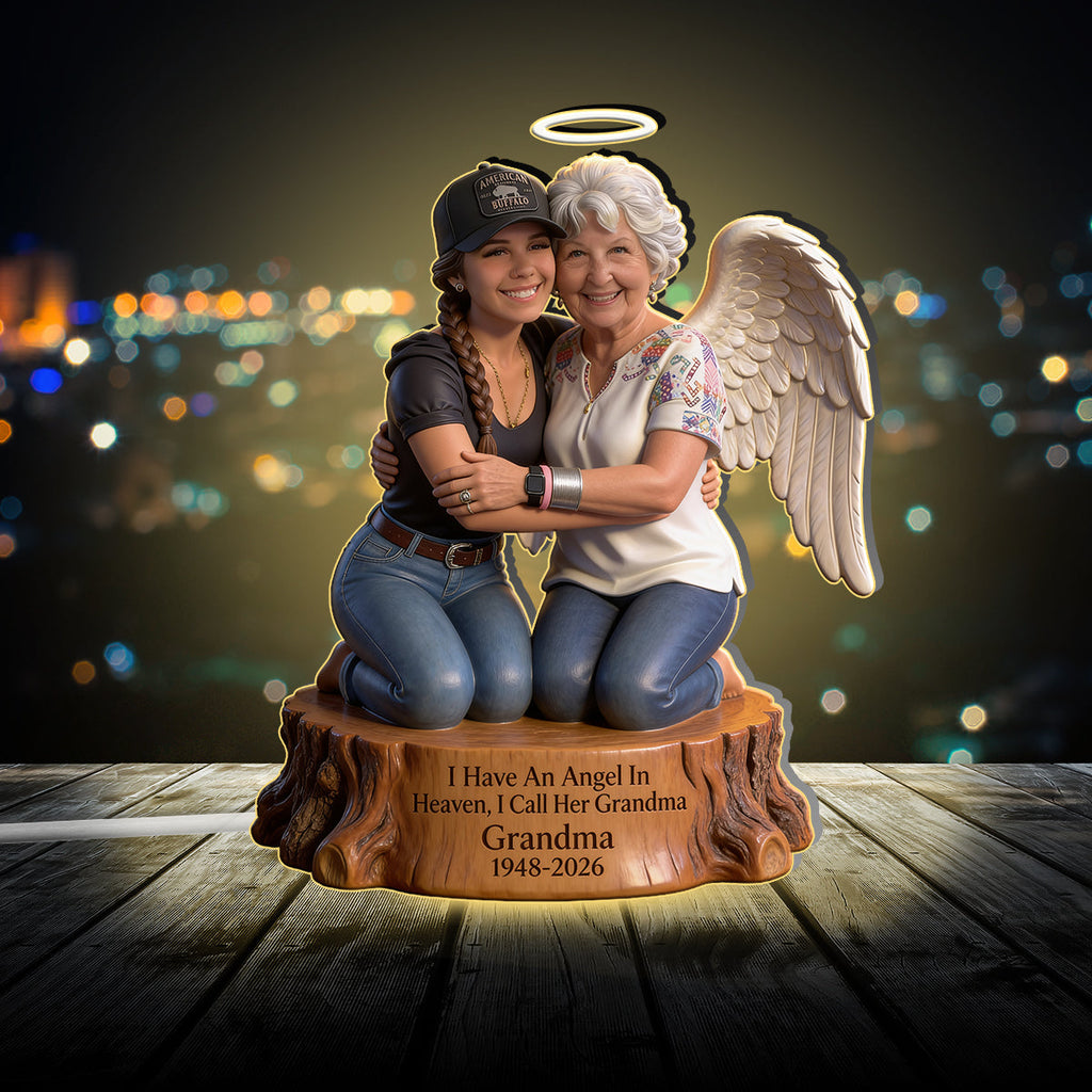 I Have An Angel In Heaven - Personalized Memorial Acrylic LED Night Light