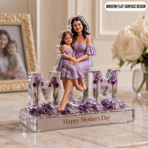 Custom Any Photo Perfect Gift For Mom, Grandma - Personalized Mother Custom Shaped Acrylic Plaque