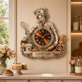 Personalized Chef Wall Clock, Custom Name Gift for Chefs — personalized with a custom name