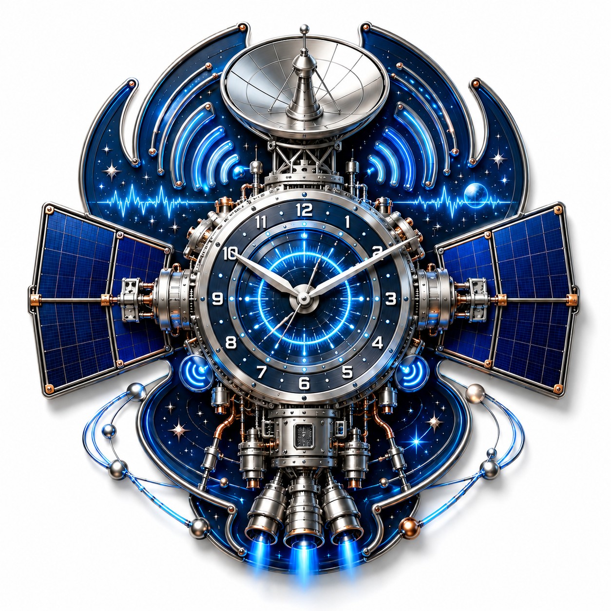 Personalized Space Enthusiasts Wall Clock with Custom Name — personalized with a custom name