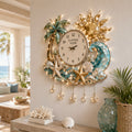 Personalized Beach Wall Clock, Coastal Decor with Custom Name — personalized with a custom name