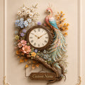 Personalized Phoenix Floral Wall Clock with Custom Name — personalized with a custom name