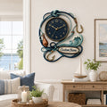 Personalized Fishing Line Wall Clock, Custom Name Gift for Anglers — personalized with a custom name