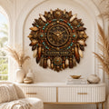 Personalized Boho Wall Clock with Custom Name — personalized with a custom name