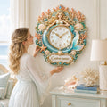 Personalized Mermaid Wall Clock with Custom Name — personalized with a custom name