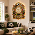 Personalized Soccer Family Wall Clock with Custom Name — personalized with a custom name