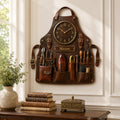 Personalized Shoemaker Apron Wall Clock with Custom Name — personalized with a custom name