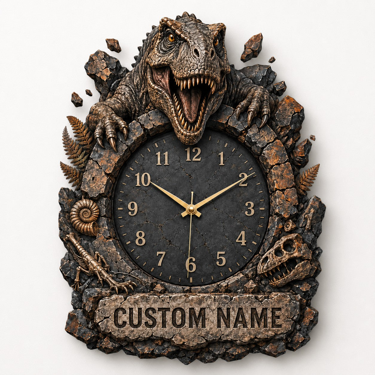 Natural history enthusiasts, Custom Name Wall Clock — personalized with a custom name