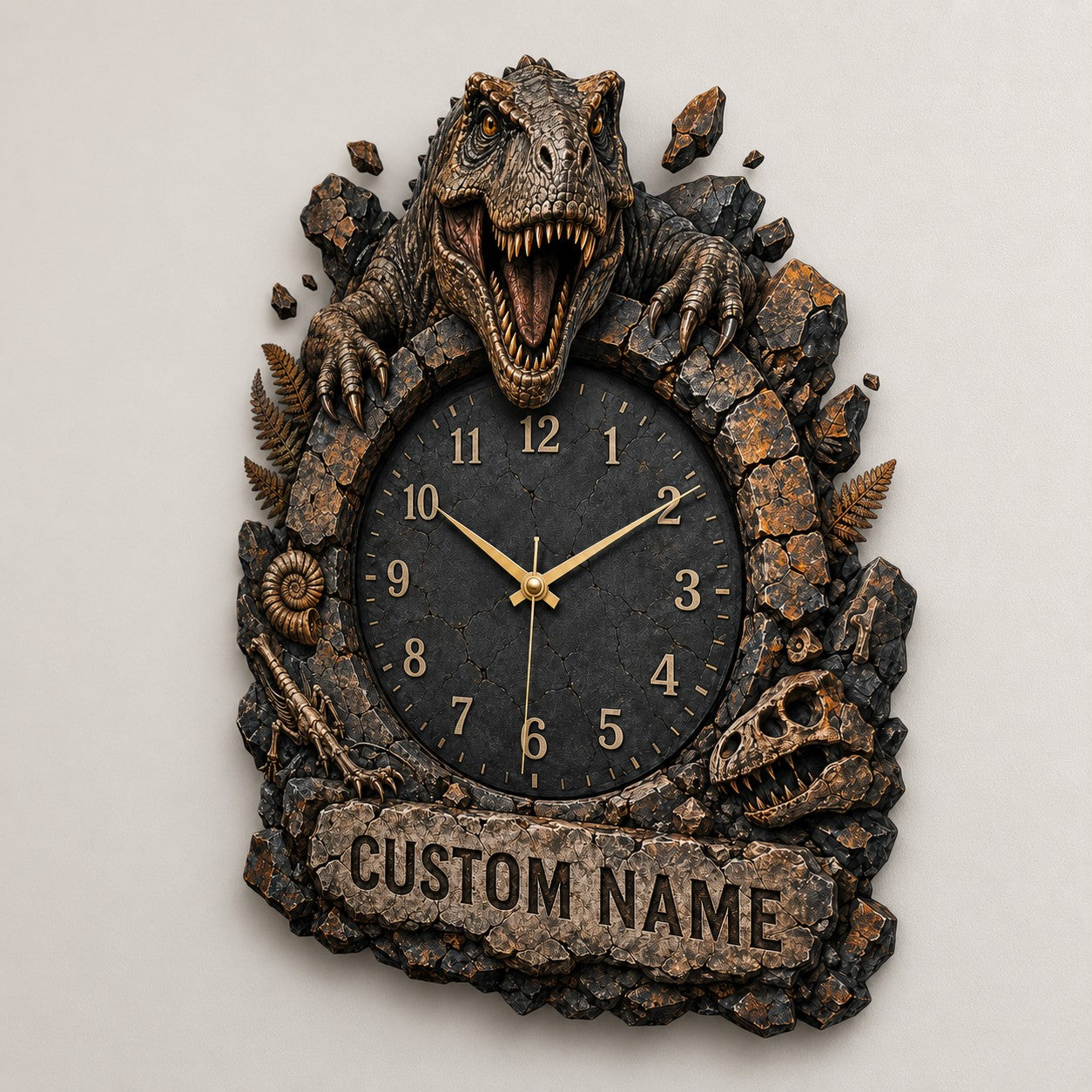 Natural history enthusiasts, Custom Name Wall Clock — personalized with a custom name