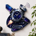 Personalized Enthusiasts Wall Clock with Custom Name — personalized with a custom name