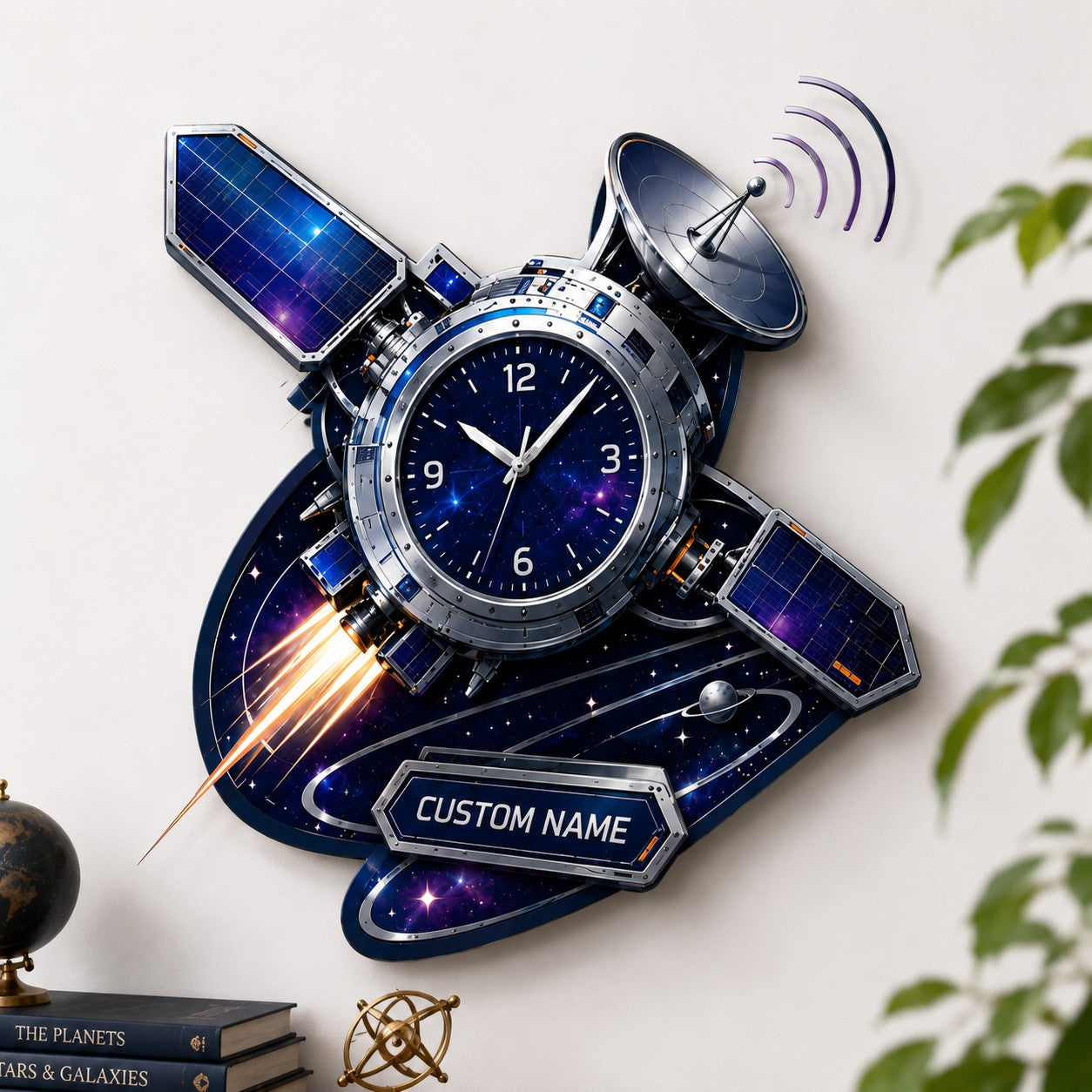 Personalized Enthusiasts Wall Clock with Custom Name — personalized with a custom name