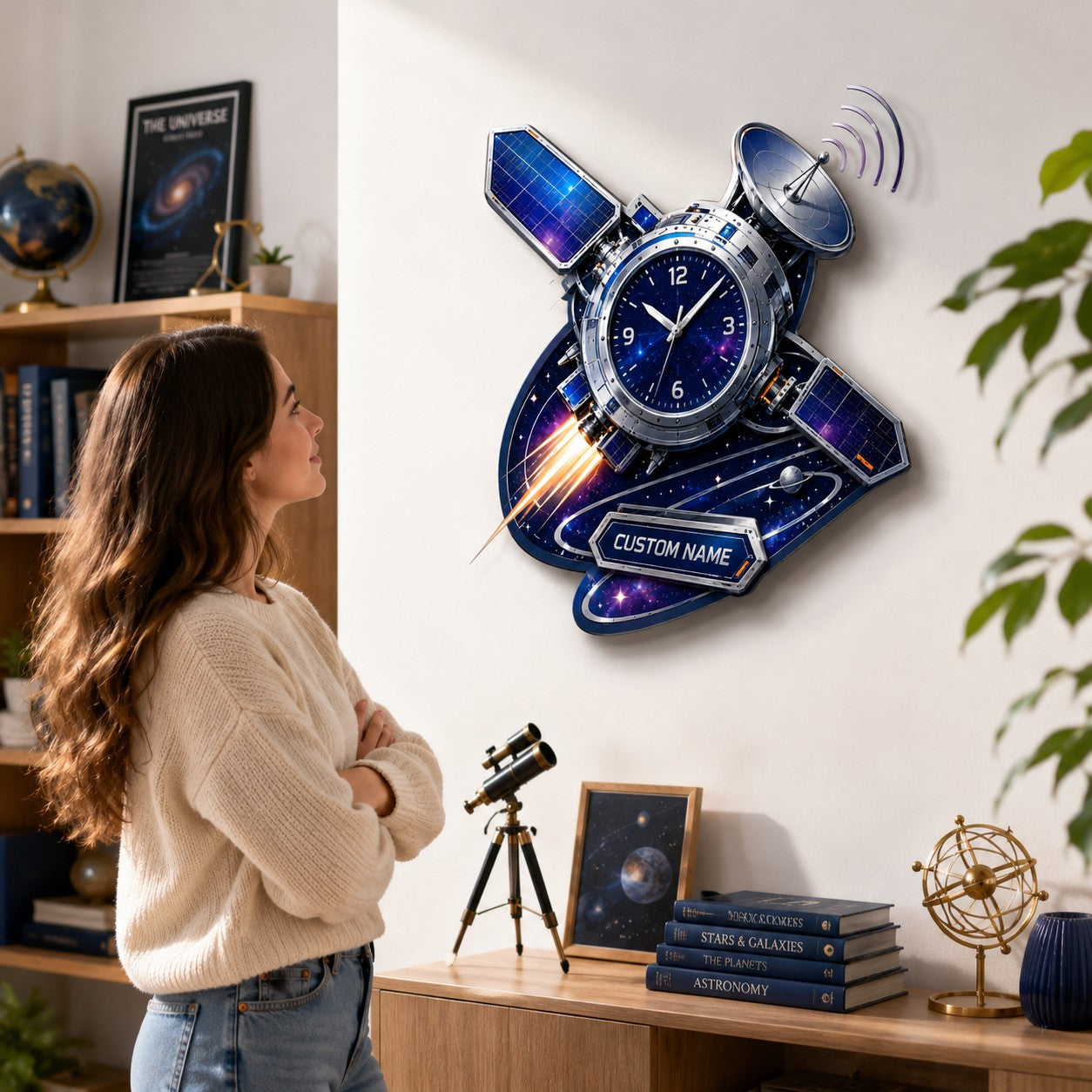 Personalized Enthusiasts Wall Clock with Custom Name — personalized with a custom name