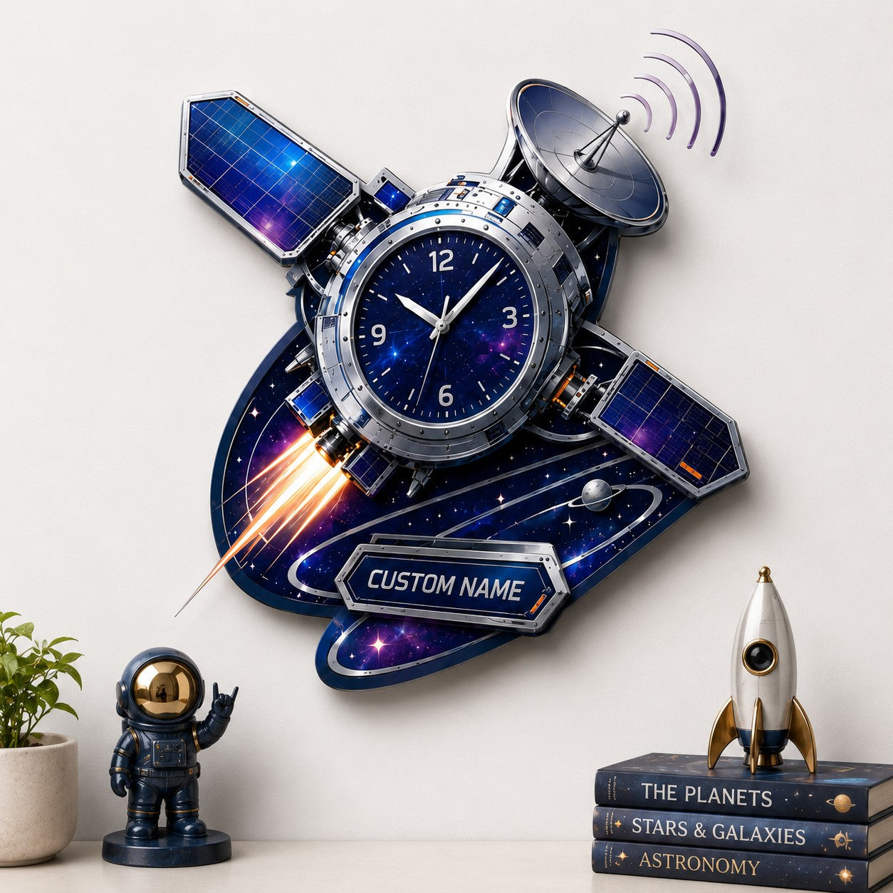 Personalized Enthusiasts Wall Clock with Custom Name — personalized with a custom name