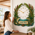 Personalized Marsh Fishing Wall Clock, Custom Name Gift for Anglers — personalized with a custom name
