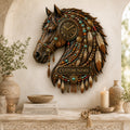 Personalized Boho Western Wall Clock with Custom Name — personalized with a custom name