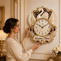Personalized Crowned Swan Wall Clock with Custom Name — personalized with a custom name