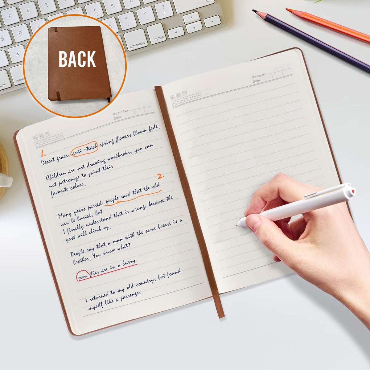 Teacher Notebook Custom From Photo - Personalized Teacher Leather Journal