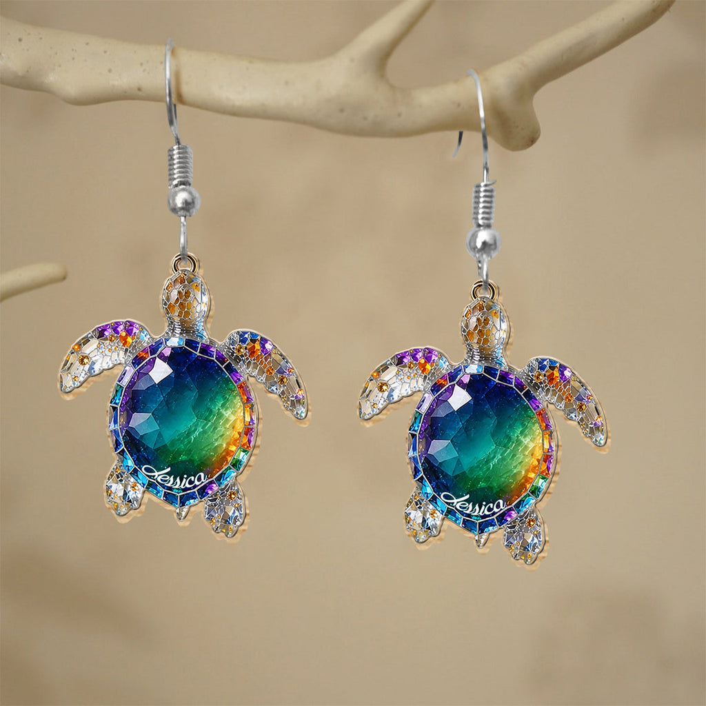 Beautiful Turtle - Personalized Turtle Earrings