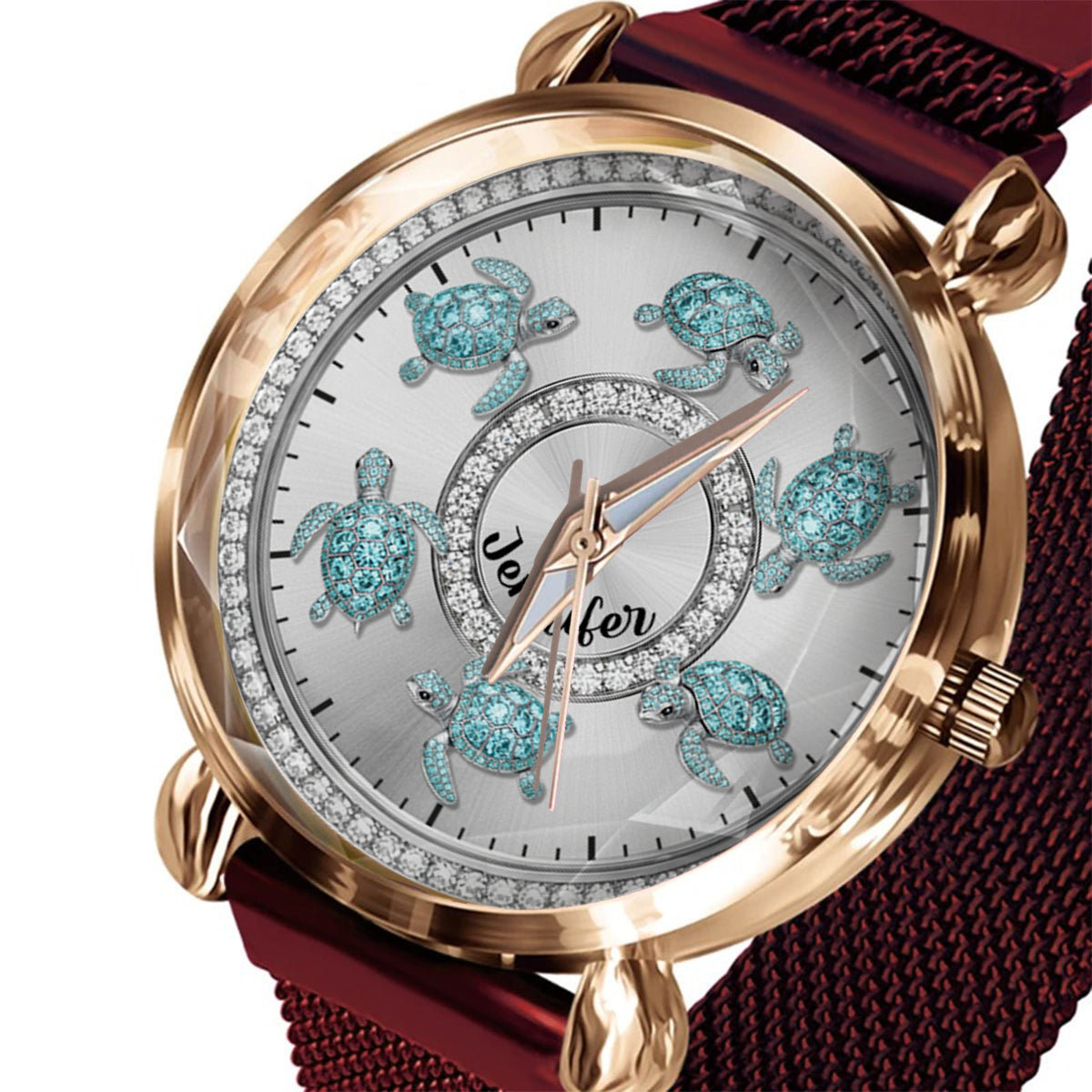 Love Turtles - Personalized Turtle Women Hand Watch