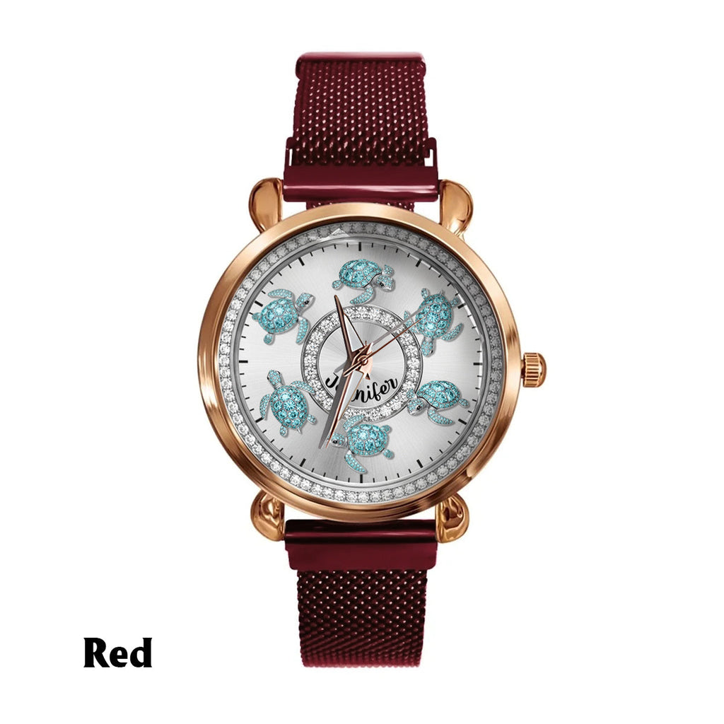 Love Turtles - Personalized Turtle Women Hand Watch