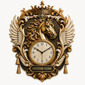 Personalized Equestrian Enthusiasts Wall Clock with Custom Name — personalized with a custom name