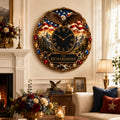 Personalized Eagle Wall Clock with Custom Name — personalized with a custom name
