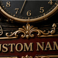 Personalized Rehearsal Spaces Wall Clock with Custom Name — personalized with a custom name