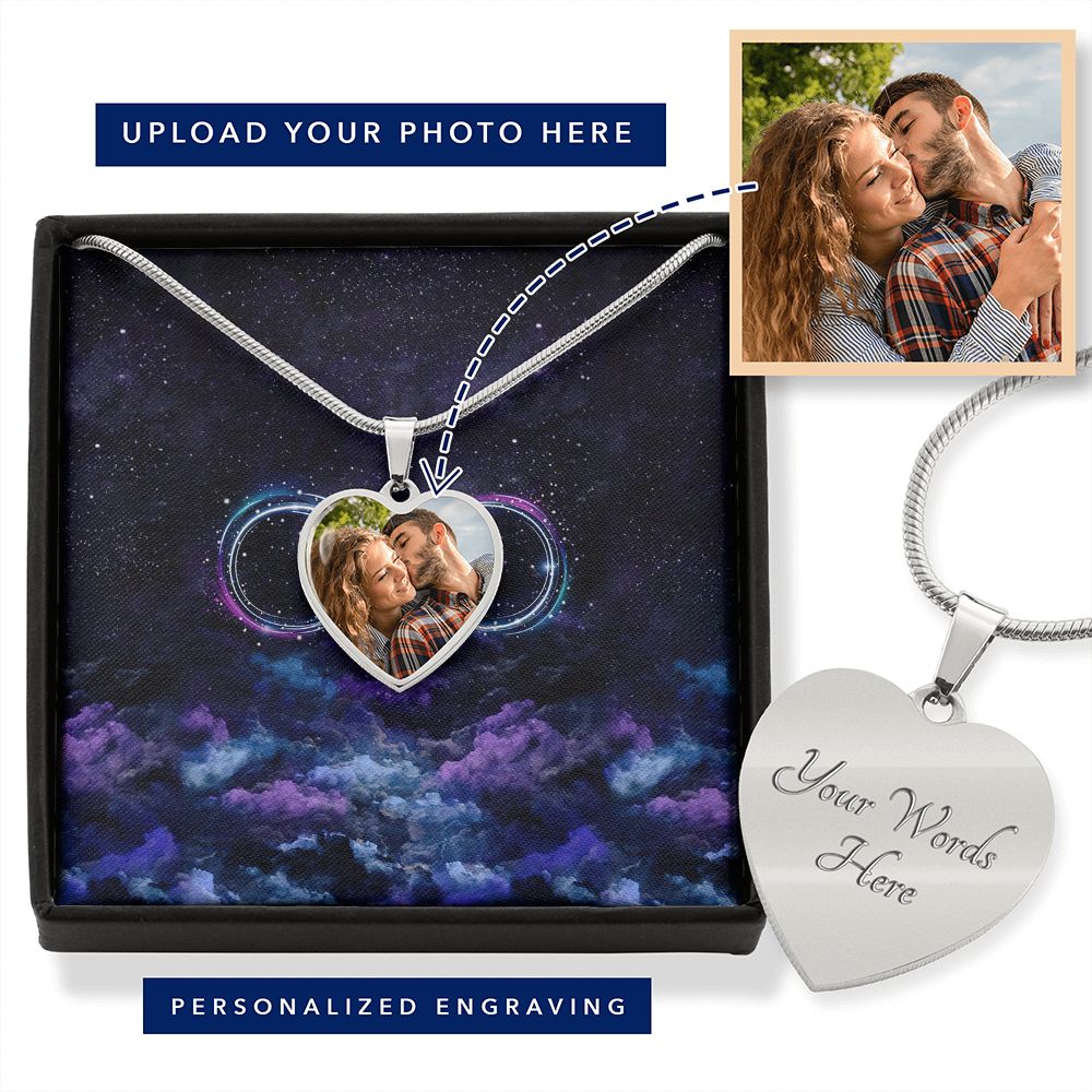 Without You I'm Nothing - Personalized Couple Ohana Heart Pendant Necklace