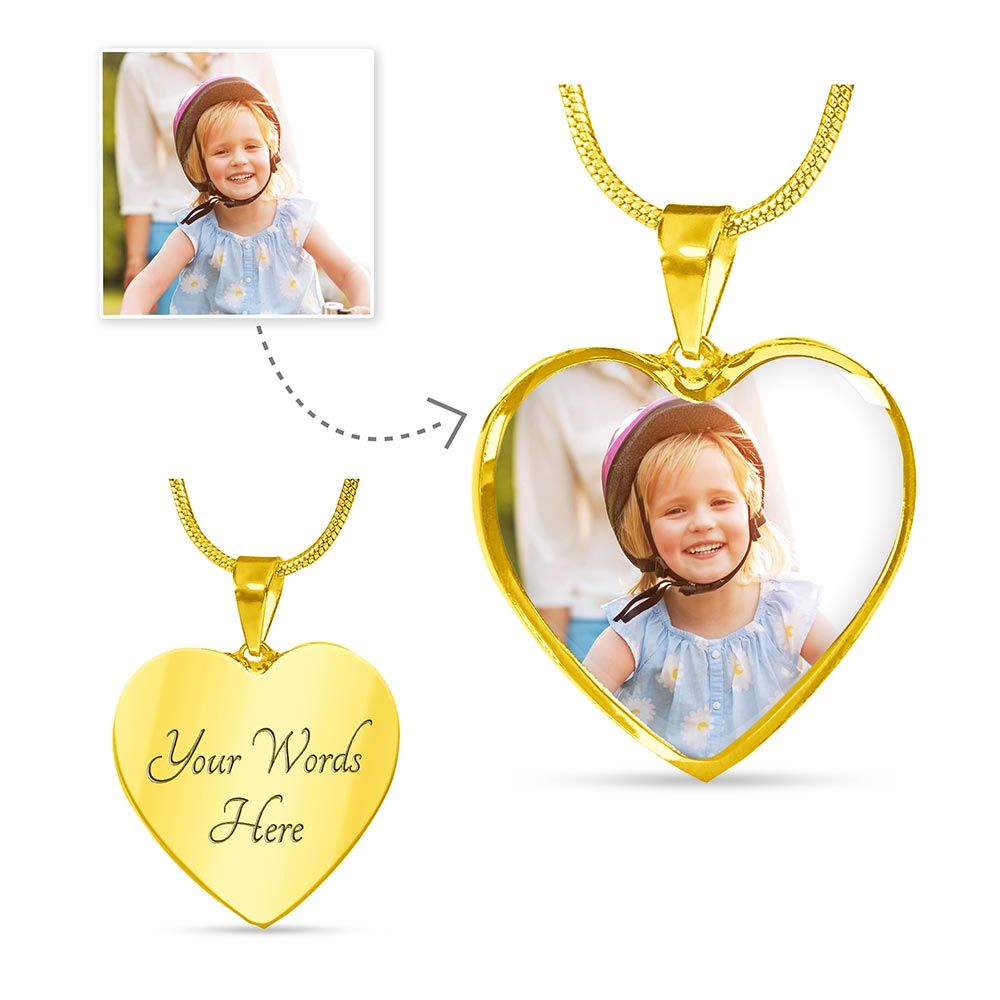 Without You I'm Nothing - Personalized Couple Ohana Heart Pendant Necklace