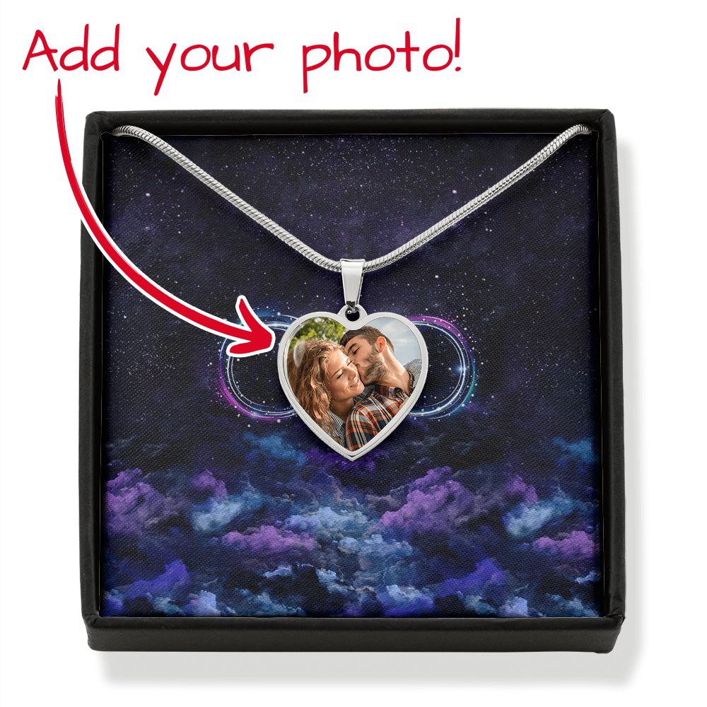 Without You I'm Nothing - Personalized Couple Ohana Heart Pendant Necklace