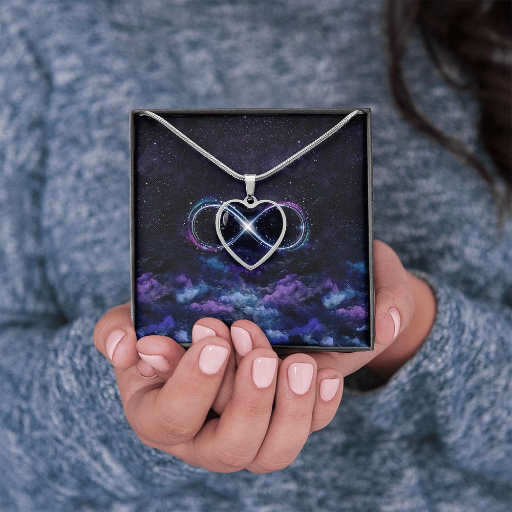 Without You I'm Nothing - Personalized Couple Ohana Heart Pendant Necklace