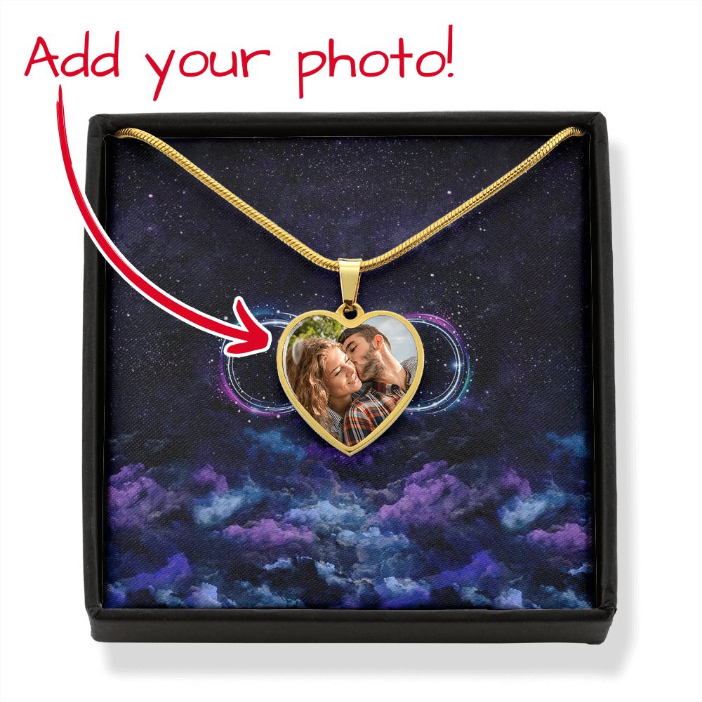 Without You I'm Nothing - Personalized Couple Ohana Heart Pendant Necklace