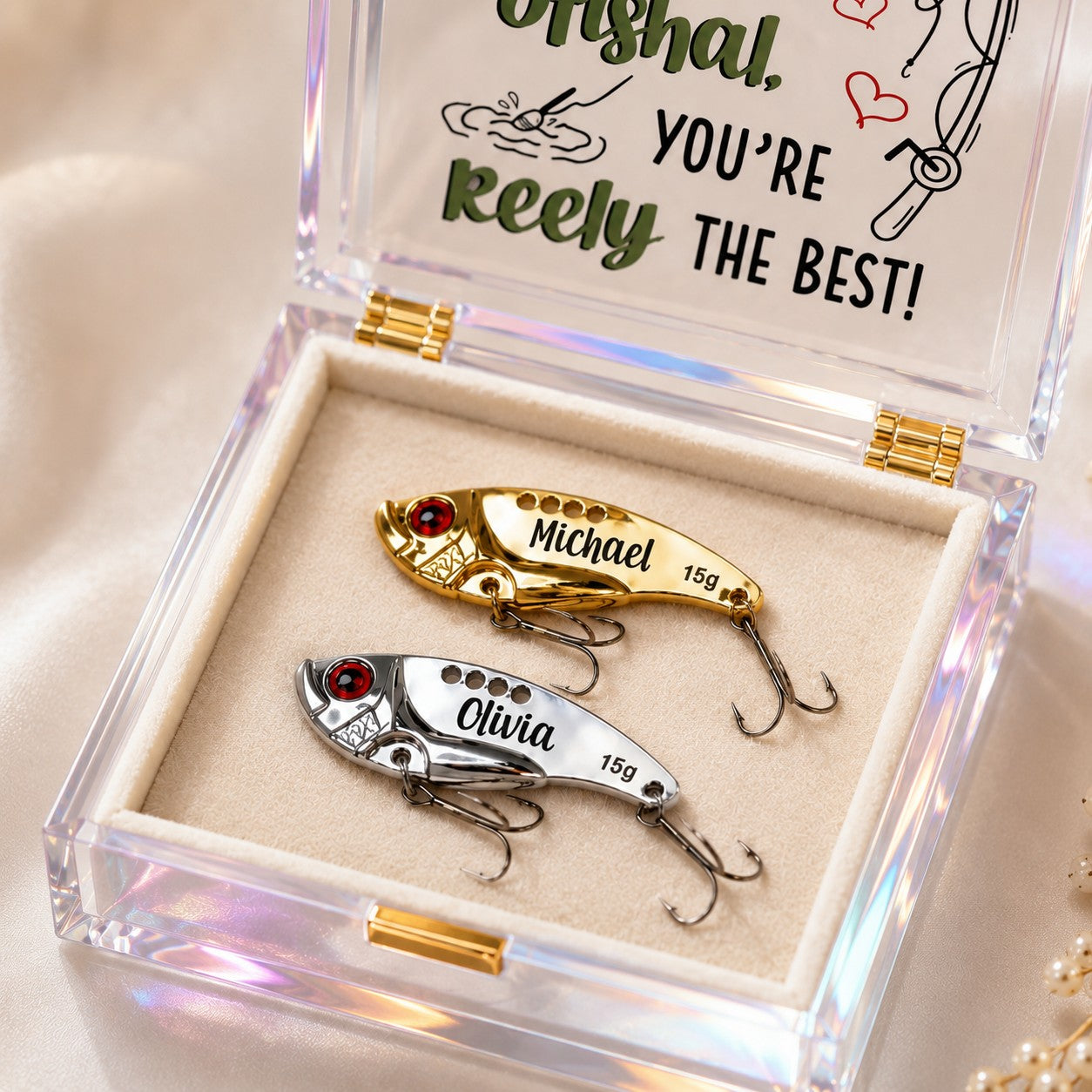 Personalized Fishing Wall Clock, Custom Name Gift for Dad — personalized with a custom name