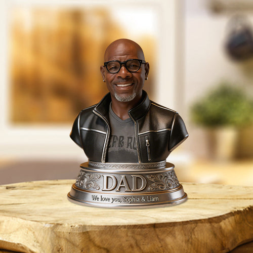 Custom Any Photo, Dad Statue - Personalized Father Custom Shaped Acrylic Plaque