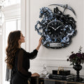 Personalized Grim Reaper and Crystal Horse Wall Clock with Custom Name — personalized with a custom name