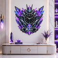 Personalized Crystal Robot Wall Clock with Custom Name — personalized with a custom name