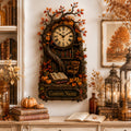 Personalized Autumn Reading Nook Wall Clock with Custom Name — personalized with a custom name