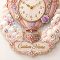 Personalized Balloon Wall Clock with Custom Name — personalized with a custom name