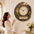 Personalized Celestial Wall Clock with Custom Name (Design 2) — personalized with a custom name