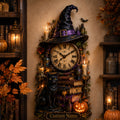 Personalized Gothic Raven Library Wall Clock with Custom Name — personalized with a custom name