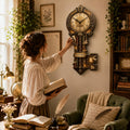 Personalized Book Lover Key Wall Clock with Custom Name — personalized with a custom name