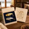 Personalized Fishing Lure Box Wall Clock, Custom Name Gift for Anglers — personalized with a custom name