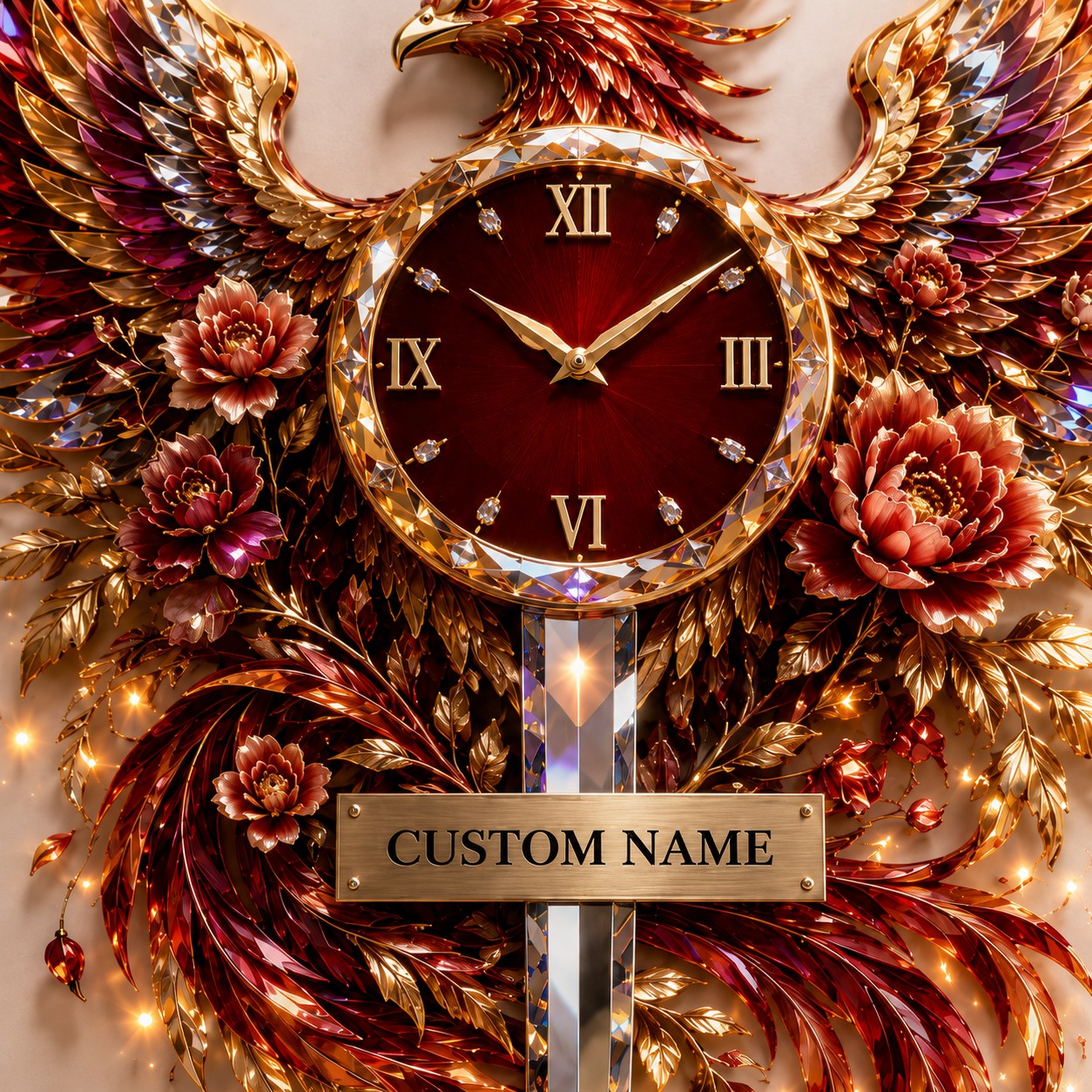 Personalized Martial Arts Enthusiasts Wall Clock with Custom Name — personalized with a custom name