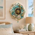 Personalized Sea Turtle Wall Clock with Custom Name (Design 3) — personalized with a custom name